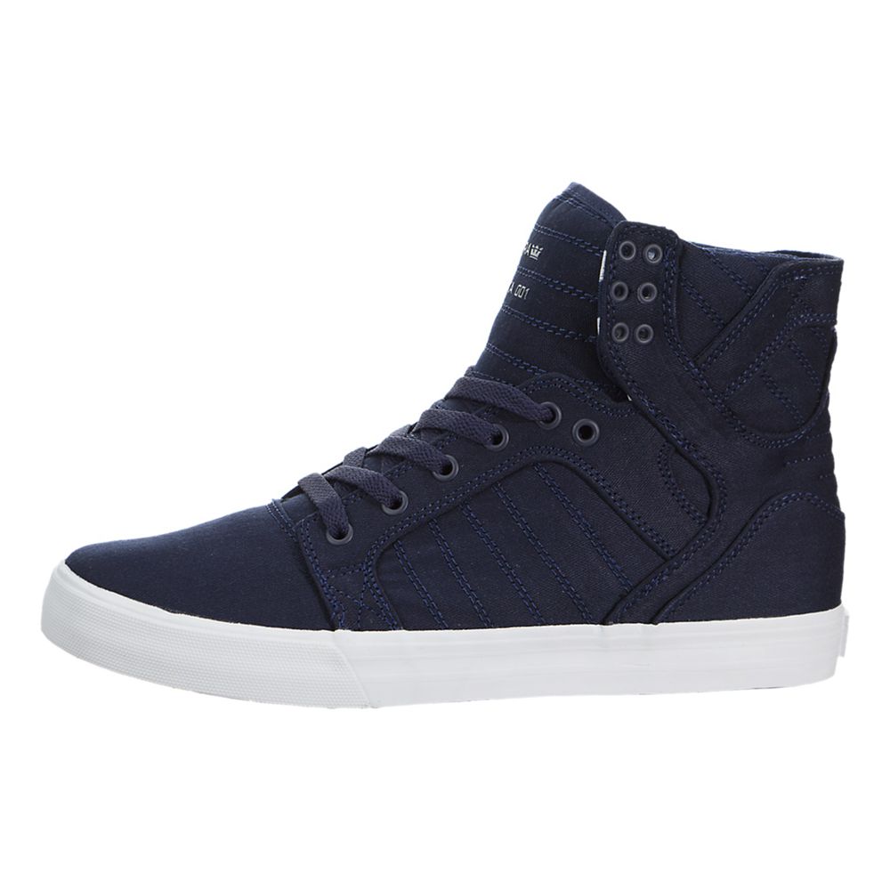 Baskets Montantes Supra SkyTop Bleu Marine Navy/White Homme | UAF-51065005